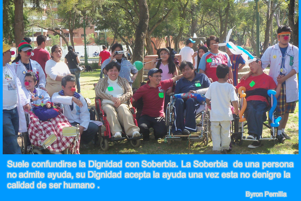 Suele confundirse la Dignidad con Soberbia. La Soberbia de una persona no admite ayuda, su Dignidad acepta la ayuda una vez esta no denigre la calidad de ser humano.